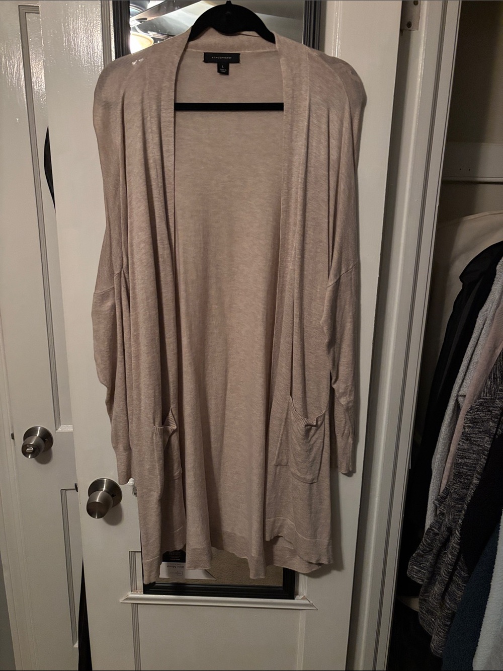 Open-Front Cardigan Sweater - Beige